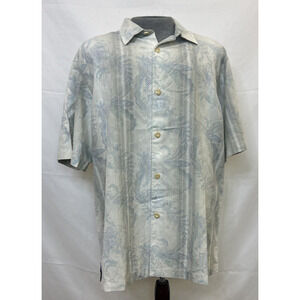 $148 TOMMY BAHAMA MENS 'TERRAZZO PAISLEY' HAWAIIAN DK SEA BLUE CAMP SHIRT XL NWT